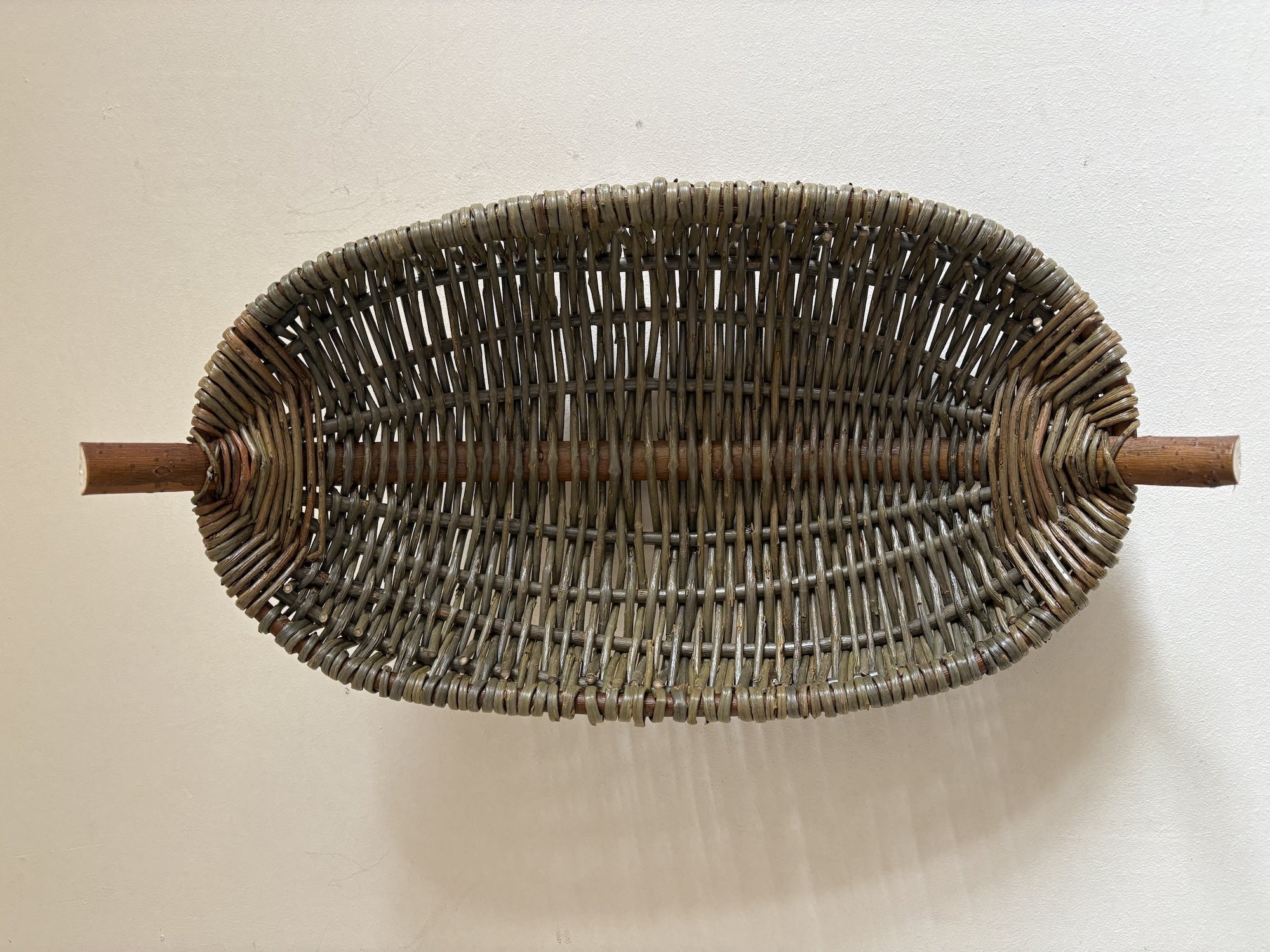 Small Oval Willow Tray (single shaved rib)