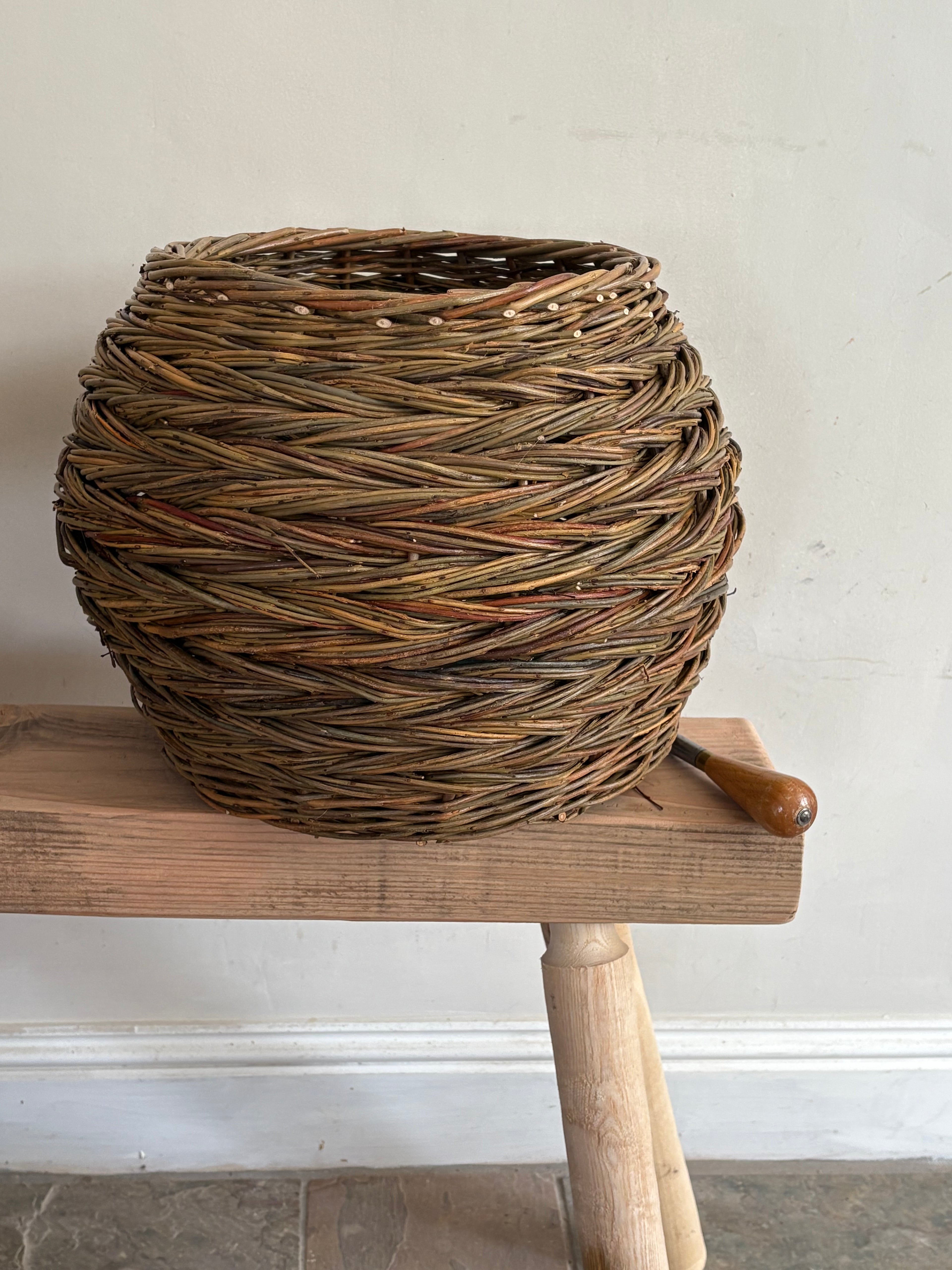 Large Round Rope Coil Basket