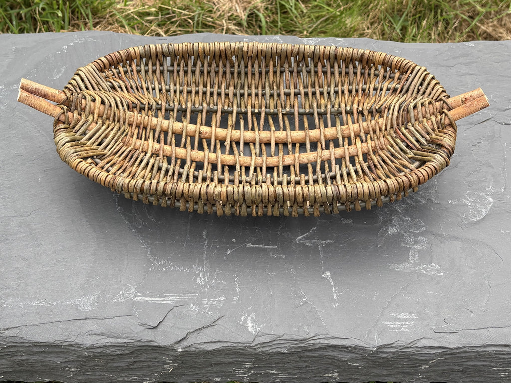 Small Oval Willow Tray (double shaved rib)